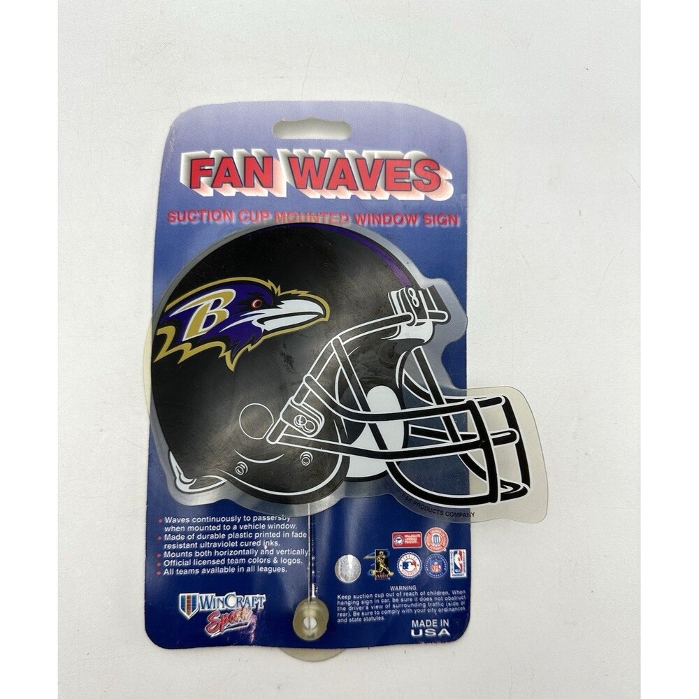 Baltimore Ravens Window Waver by FAN WAVES Black Helmet NEW